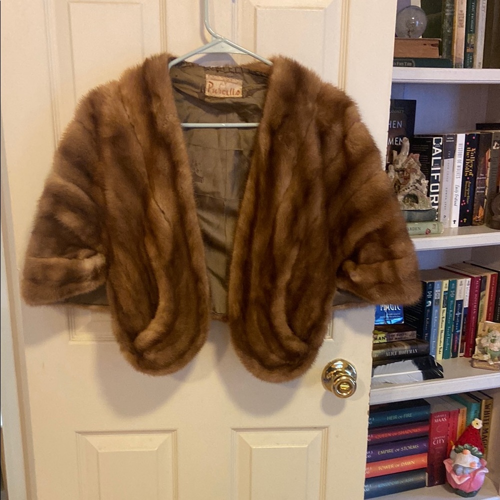 Brown Faux Fur Shawl